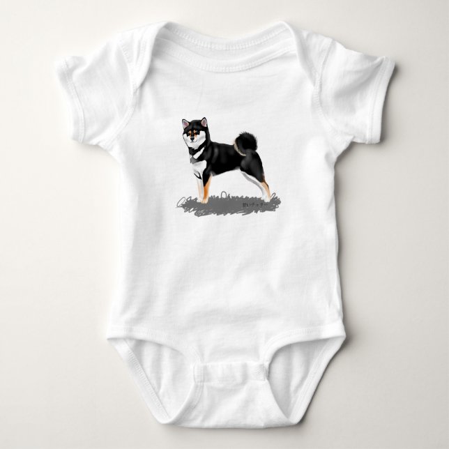 Camiseta shiba inu black&tan (Frente)