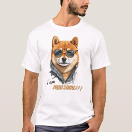 Camiseta Shiba Inu Cachorro Eu sou Pawsome