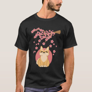 Camiseta Shiba Inu Cachorro Japonês Flor Sakura Blossom