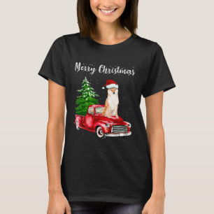 Camiseta Shiba Inu Caminhando Caminhão Vermelho Feliz Cão