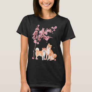 Camiseta Shiba Inu Cherry Blossom Sakura Tr
