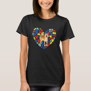 Camiseta Shiba Inu Coração Conscientização do Autismo Pai d