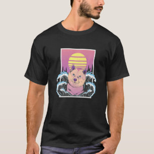 Camiseta Shiba Inu Dog Soft Vaporwave Aestética Japonês K