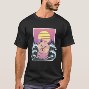 Camiseta Shiba Inu Dog Soft Vaporwave Aestética Japonês K