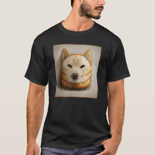 Camiseta Shiba Inu Doge Meme Pão Akita Inu Hokkai