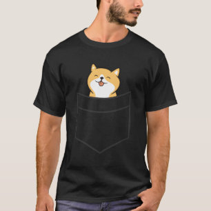 Camiseta Shiba Inu Em Um Bolso Shiba Inu