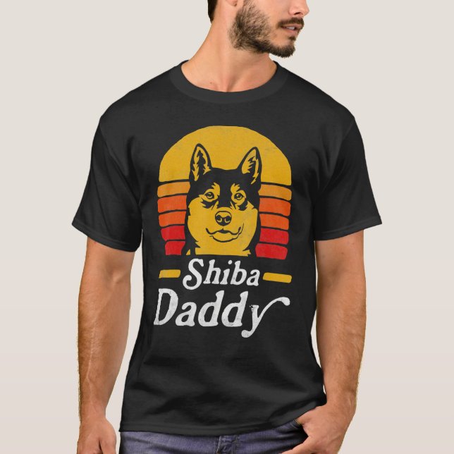 Camiseta Shiba Inu Father Dog Shiba Inu Papa  Shiba Dad (Frente)