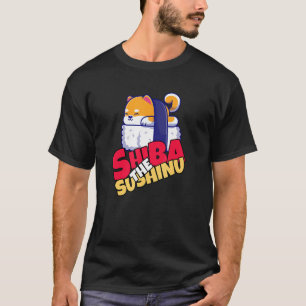 Camiseta Shiba Inu Japonês Dog Akita Sushi Comida Japonesa 