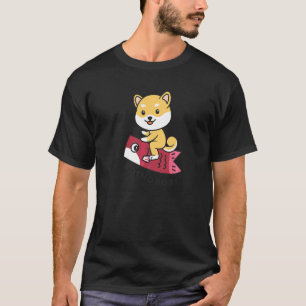 Camiseta Shiba Inu Japonês Koi Fish Koinobori Flag Carp Rua