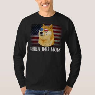 Camiseta Shiba Inu Mãe Americana Shiba Inu Cachorro Nós Ban