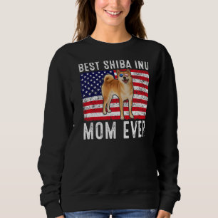 Camiseta Shiba Inu Mãe Dos Eua Bandeira Americana Shiba Inu