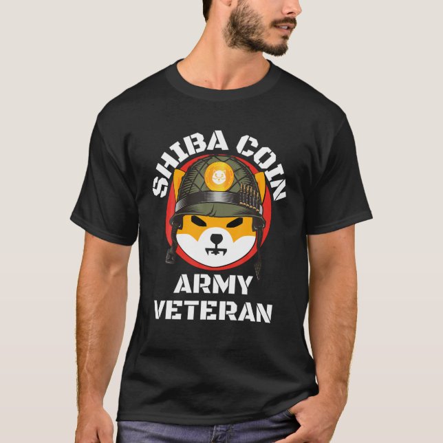 Camiseta Shiba Inu Moin Army Crypto Veteran Meme $SHIB Hodl (Frente)