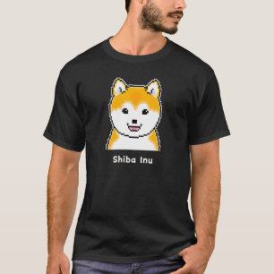 Camiseta Shiba Inu Pixel, Envolvida De Forma Arredonda, Che