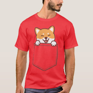 Camiseta Shiba Inu Pocket Puppy Dogs Abriga Cães