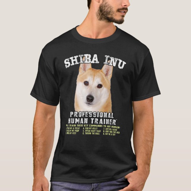 Camiseta Shiba Inu Profissional Treinador Humano (Frente)