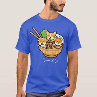 Camiseta Shiba Inu Ramen Anime Kawaii Neko Presente de Teen