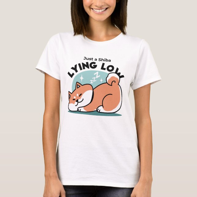 Camiseta Shiba Inu Relaxa Arte: Apenas uma Shiba Mentira Ba (Frente)