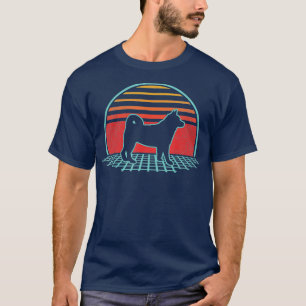 Camiseta Shiba Inu Retro Vintage 80s Estilo de Cão Sobress