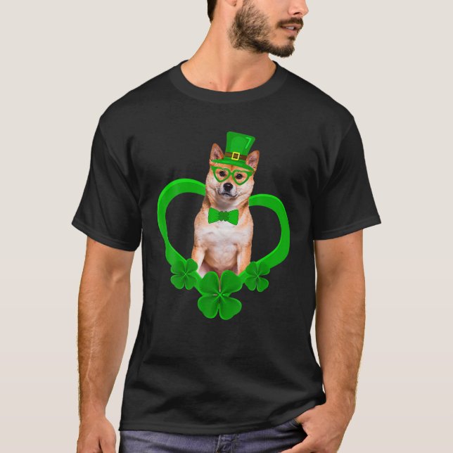 Camiseta Shiba Inu Saint Patrick's Day Dog Mãe (Frente)