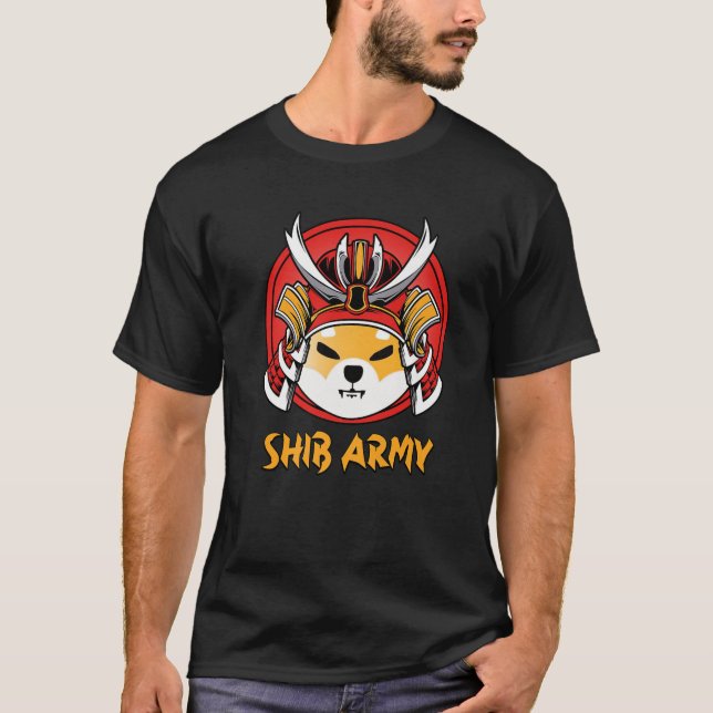 Camiseta Shiba Inu Token Samuari Shiba Crypto og do Exércit (Frente)