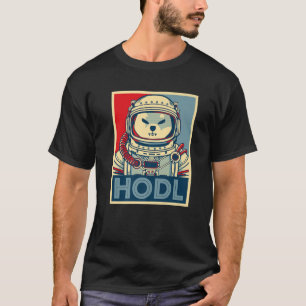 Camiseta Shiba Inu Token Shiba Astronauta HODL Para Lua