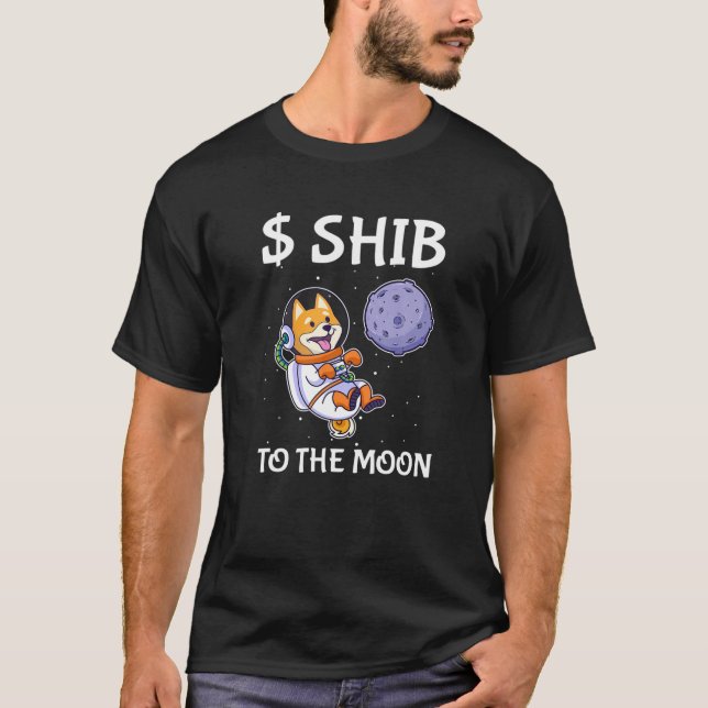 Camiseta Shiba Para A Lua Engraçada Coisa De Token Shiba In (Frente)