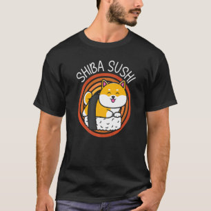 Camiseta Shiba Sushi Comida Foodie Japonês Sushi