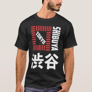 Camiseta Shibuya Tokyo Japão Souvenir Japonês Kanji Shibuy