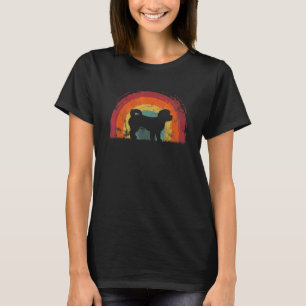 Camiseta Shich Poo Vintage Rainbow Dog Men Mulheres
