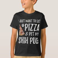 Shich pug Cachorro Pizza Pizza Engraçada Cachorro 