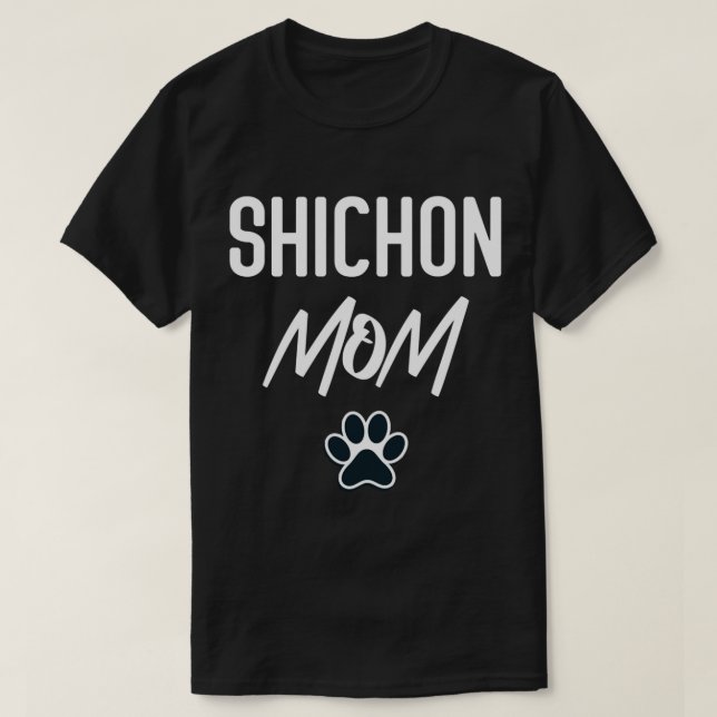 Camiseta Shichon Mãe, belo presente para a mãe (Frente do Design)