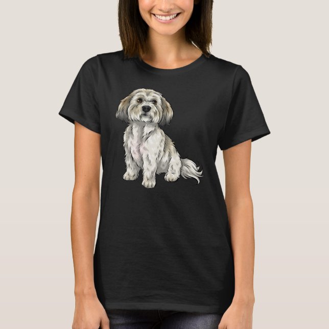 Camiseta Shichon Zuchon Bichon Frise Shih Tzu Cross (Frente)