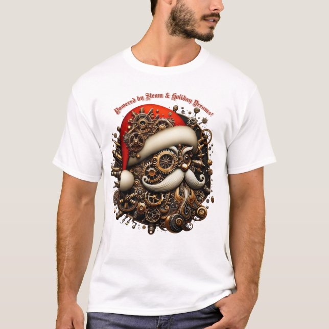 Camiseta Shiftmas a vapor: alegria e Natal! (Frente)