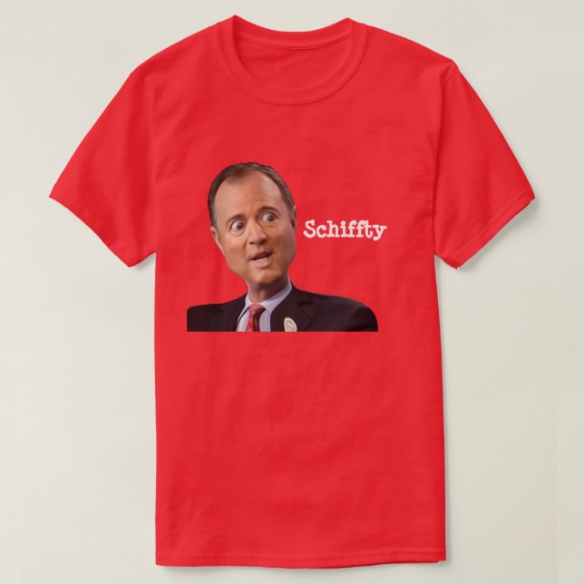 Camiseta Shifty Adam Schiff Engraçado Caricatura Política (Frente do Design)