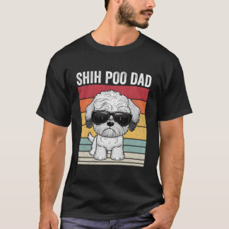 Camiseta Shih Poo Pai Vintage Shih Poo