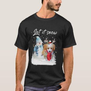 Camiseta Shih Poo Papais noeis Cachorro de Natal Snowman Xm