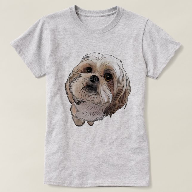 Camiseta Shih Tzu (Frente do Design)
