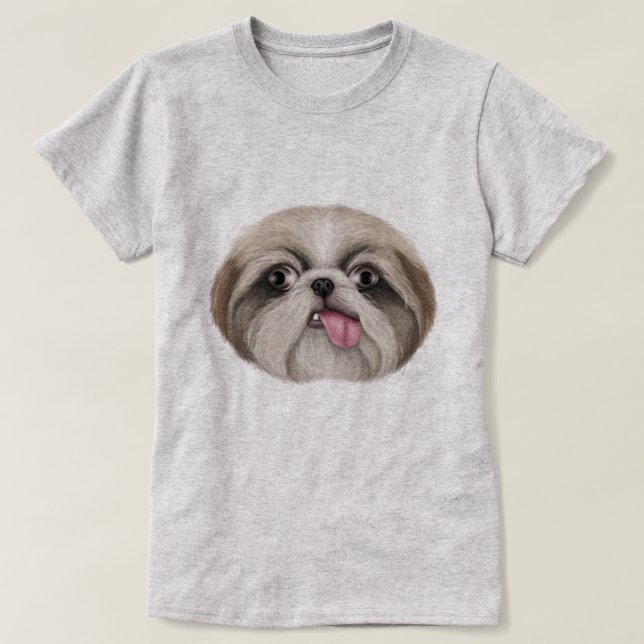 Camiseta Shih Tzu (Frente do Design)