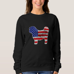 Camiseta Shih Tzu American Flag Patriótico Shih Tzu Dog 4th