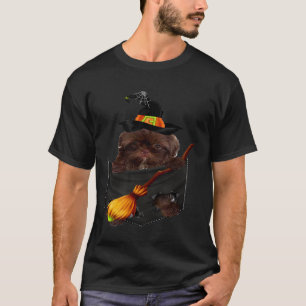 Camiseta Shih Tzu bolso de bruxas de cão Halloween