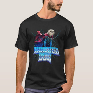 Camiseta Shih Tzu Branco como Deus do Trovão e Relâmpago