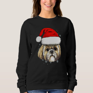 Camiseta Shih Tzu Cachorro Natal Papai Noel
