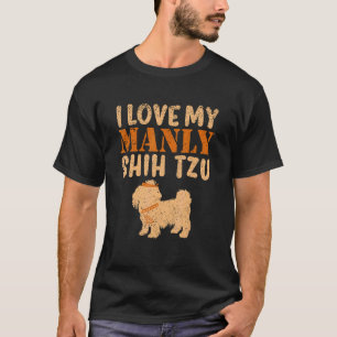 Camiseta Shih Tzu Canine Manly Boy Gênero Revela Pet C