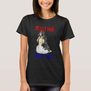 Camiseta Shih Tzu de Cabelo Desgrenhado Não Liga