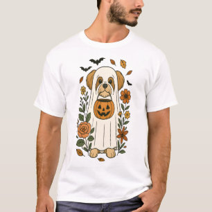 Camiseta Shih Tzu de Halloween com Flores de Outono