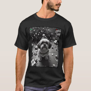 Camiseta Shih Tzu de Natal Flagrou na Câmera