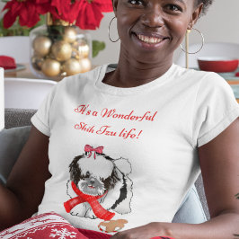 Camiseta Shih Tzu Desarrumado & Adorável Com Brinquedo de P
