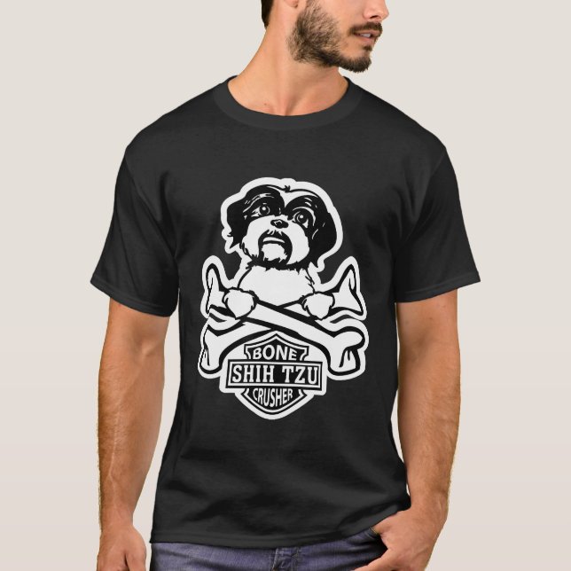 Camiseta Shih Tzu Dog Bone Crusher (Frente)