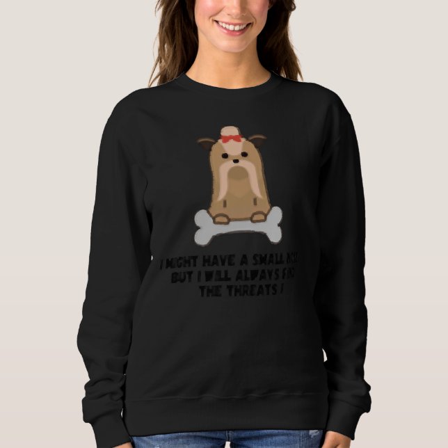 Camiseta Shih Tzu Dog Com Um Slogan (Frente)