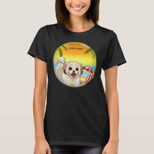 Camiseta Shih Tzu Dog Em Bech Aloha Hawai